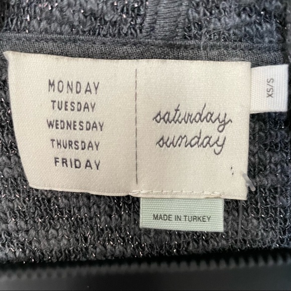 NWT Anthropologie RARE Ingleside Cardigan Saturday Sunday Gray/Silver Size XS/S - Picture 4 of 12